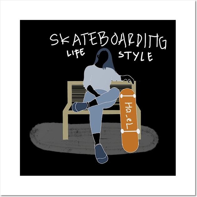 Skateboarding Wall Art by Ha_eL